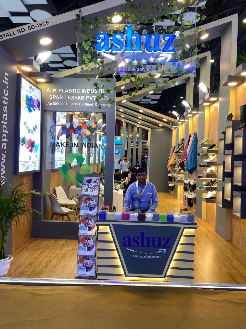 Ashuz premium stall at India International Footwear Fair 2024 New Delhi