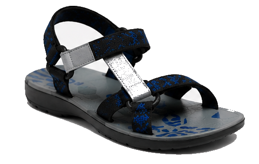 Strap sandal shown as a practical footwear application for rPVC Compound